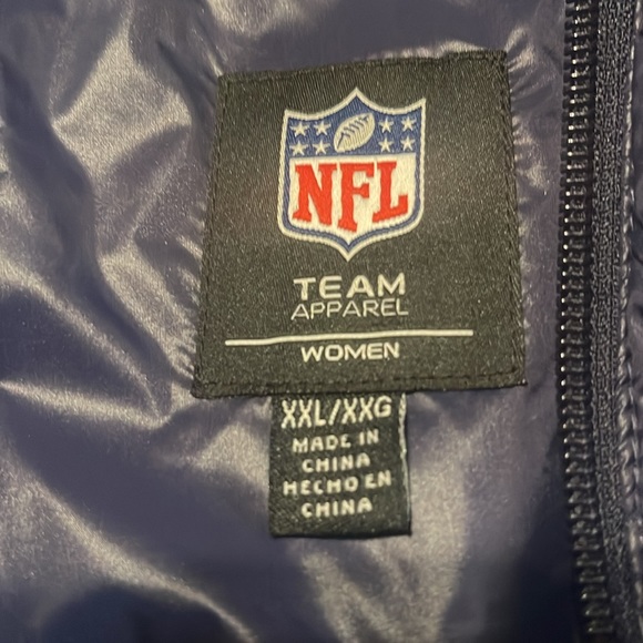 NFL Tennessee Titans Puffer Jacket Womens Sz
XXL Navy White Quilted Full Zip - Picture 8 of 9